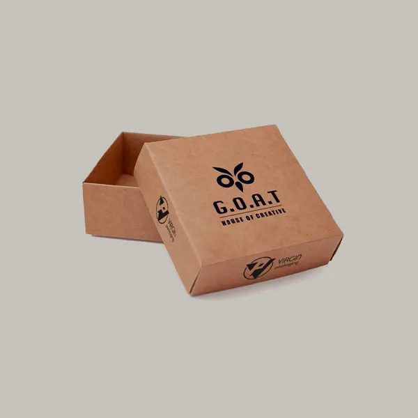 kraft box with clear lid